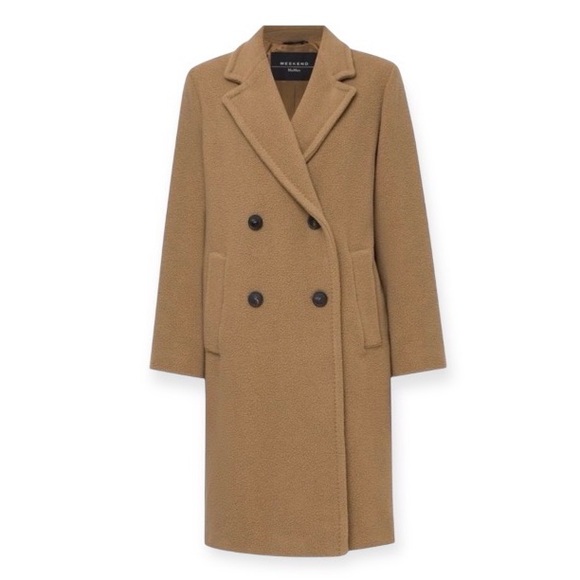 New W/Tags MAX MARA WEEKEND DOUBLE-BREASTED WOOL BROADCLOTH COAT - SIZE 12